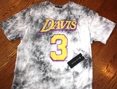 Los Angeles LA Lakers ANTHONY DAVIS #3 '47 Dye House Tie T Shirt Size XXL NWT