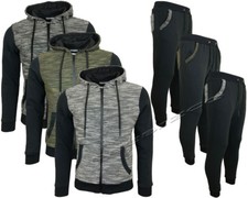 Mens Designer Slim Fit Tracksuit Fleece Hoodie Top Bottoms Jogging Joggers Gym