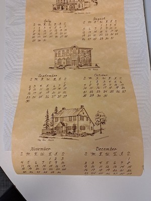 Vtg Scroll Look 1990 Calendar Lebanon Co PA Features Old Places to Visit |  eBay