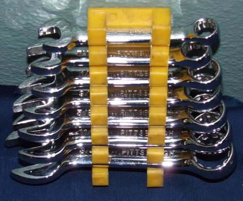 Set of (7) Pittsburgh Professional Stubby Combination Wrenches, SAE 3/8" - 3/4" - Picture 2 of 4