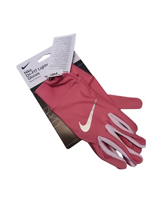 Nike Womens Lightweight Dri Fit Tech Running Gloves Pink/ Silver Size S 129862 | eBay UK