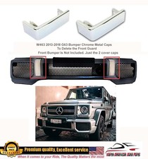 G63 Front Bumper Guard Delete Caps Chrome Pair G-class G-wagon G65 Brackets X2 G63 Front Bumper Guard Delete Caps Chrome Pair G-class G-wagon G65 Brackets X2