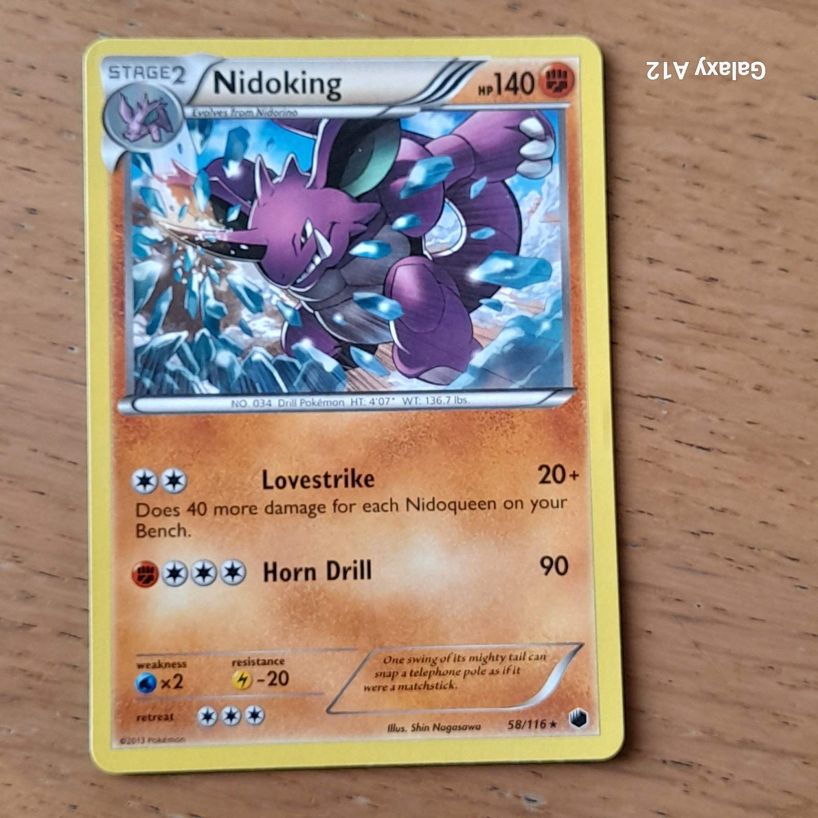 Pokemon Card Nidoking 58/116 Plasma Freeze
