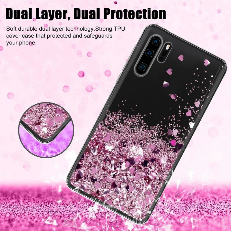 Funda Carcasa Transparente Liquid Quicksand para Huawei P40 P30 P20 Mate 40 30 Pro Honor 9A Foto 3 de 4