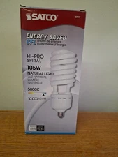 Satco  s7377 E26 Hi-PRO Spiral Compact Fluorescent  105W 5000K - NEW med base