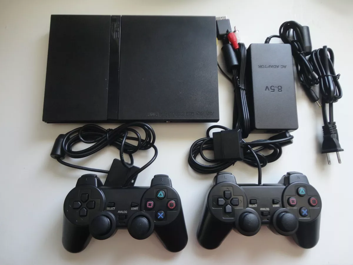 Sony PlayStation 2 PS2 SLIM Game System Gaming Console Bundle