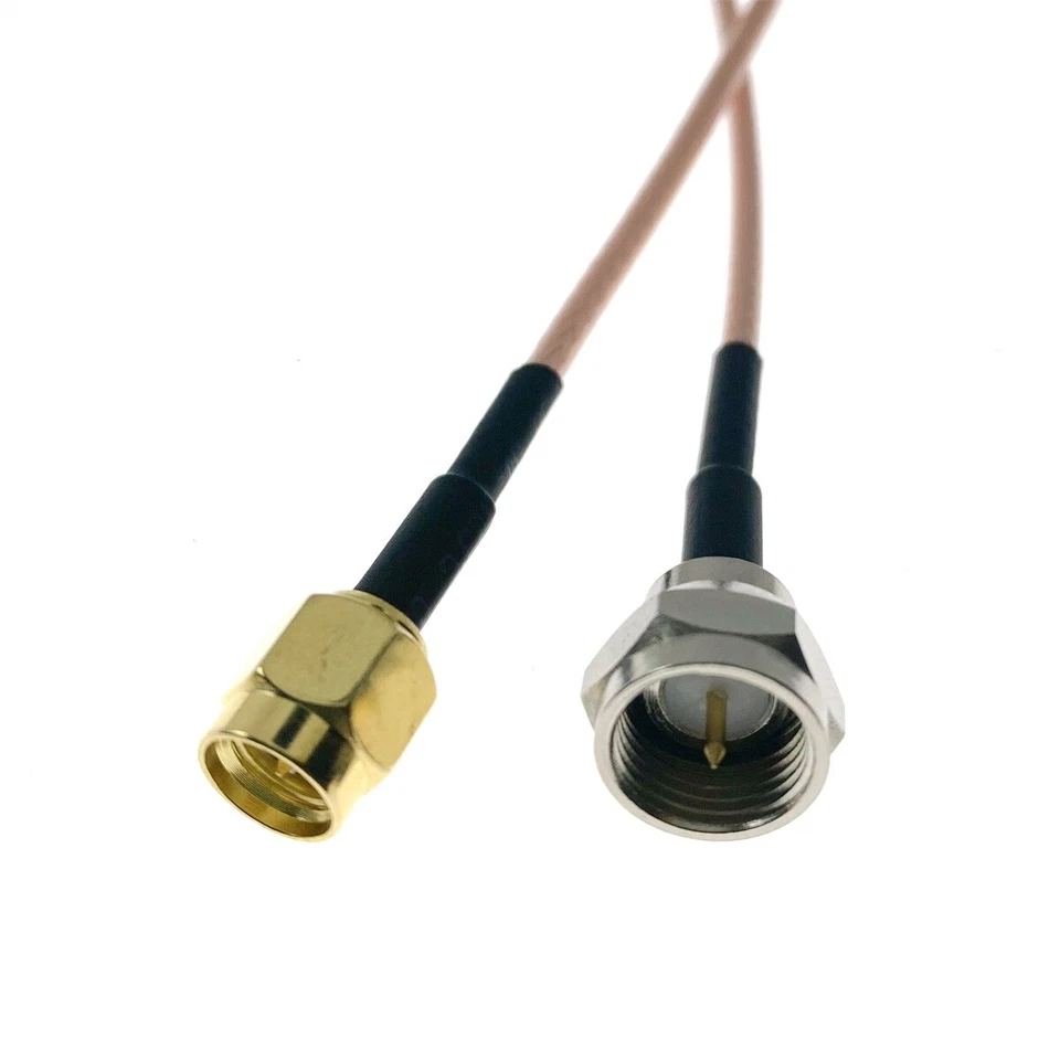 F-Type Male plug to SMA Male 50Ω RG316 Coax Low Loss Jumper RF Cable lot - Image 2 of 4