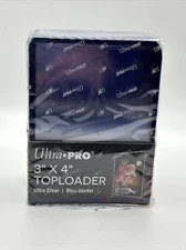 Ultra Pro 3X4 BLUE BORDER Toploaders 35pt 1 Pack of 25 for Standard Sized Cards
