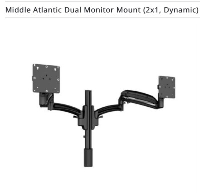 Middle Atlantic Dual Monitor Mount 2x1 Dynamic MM3-C-220-BK New in Box