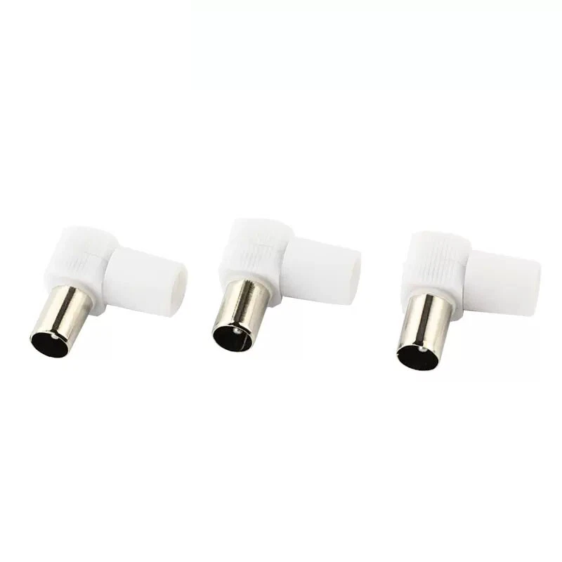2/5/10X Right Angle 90 Degree F Connector RF Female Coaxial Plug for TV Aerial - Image 3 of 4