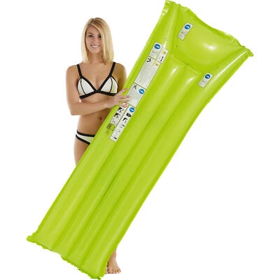 Wehncke - Luftmatratze (177x60cm) grün orange Luftbett Luma aufblasbar robust