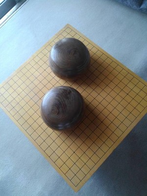 Go Board Japanese Vintage with 4 legs Igo goban 45cm × 42cm × 27cm