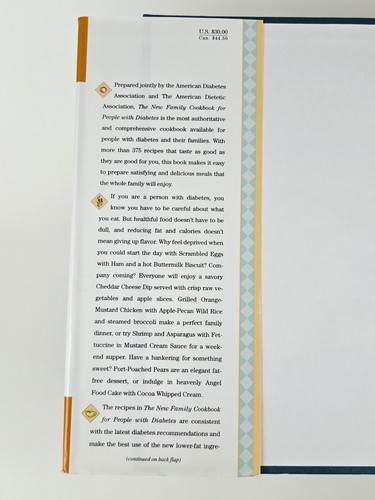 The New Family Cookbook For People With Diabetes ADA Hardcover Full Recipes List - Imagen 2 de 19