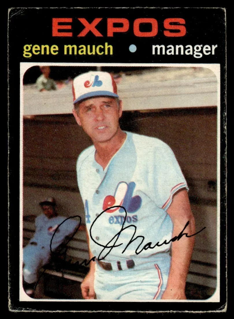 1971 O-Pee-Chee Gene Mauch Montreal Expos #59 R50