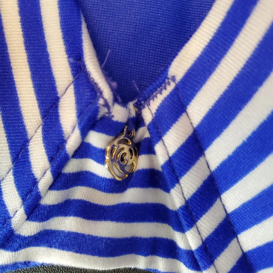 Sujetador Betsy Johnson Forever Perfect Demi Azul Blanco Rayas Acolchado Con Aros 32DDD Foto 2 de 4