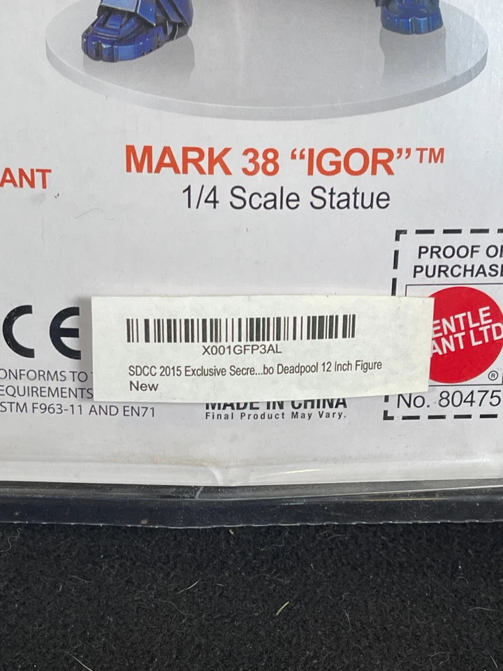 RARO Gentle Giant Jumbo 12" Marvel Secret Wars Deadpool 2015 SDCC Sellado Sin usar, en caja Foto 3 de 3