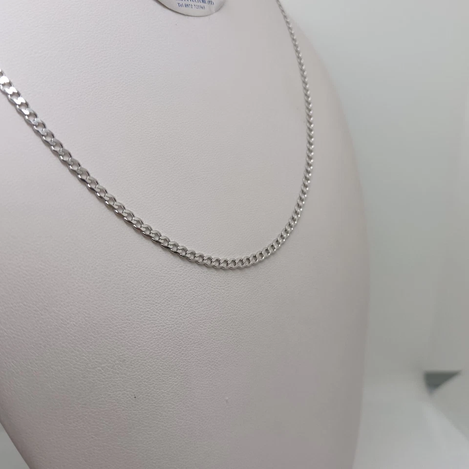 CATENA DA UOMO- UNISEX IN ARGENTO 925 A MAGLIA GRUMETTA DA 50 cm 7 GR. (0471) - Immagine 3 di 4