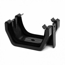 Black Square Rainwater Guttering 112mm 65mm Downpipe Fittings Drainage