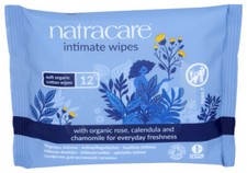 NATRACARE Wipes,Intimate,Cotton, 12 CT Pack of 6 