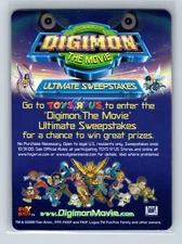 Digimon Digi Battle - Movie Promo Insert - Bandai 2000