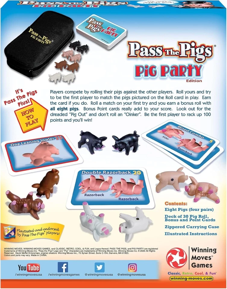 Pass The Pigs PIG PARTY - Juego de Dados Fiesta - Noche de Juego Familiar Niños 7+ y Adultos Foto 3 de 4