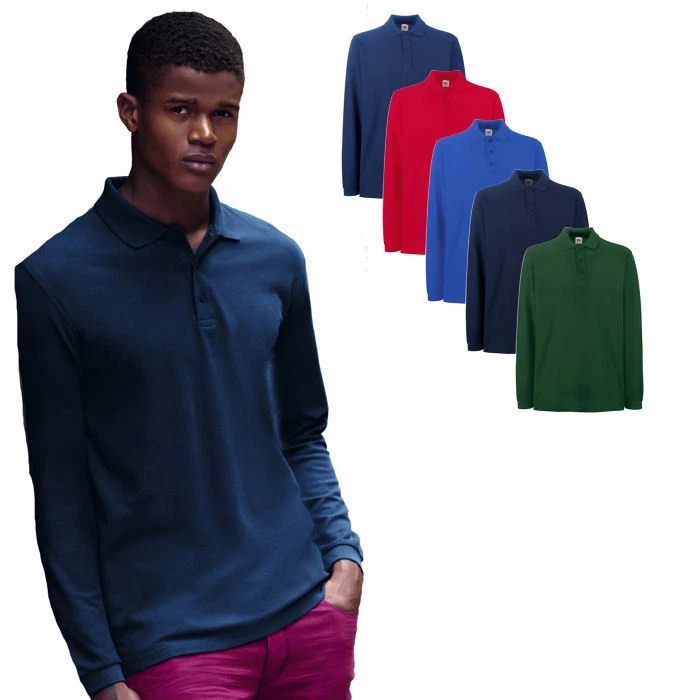 Fruit of the Loom Langarm Premium Polo Shirt  S - XXXL - Bild 1 von 1