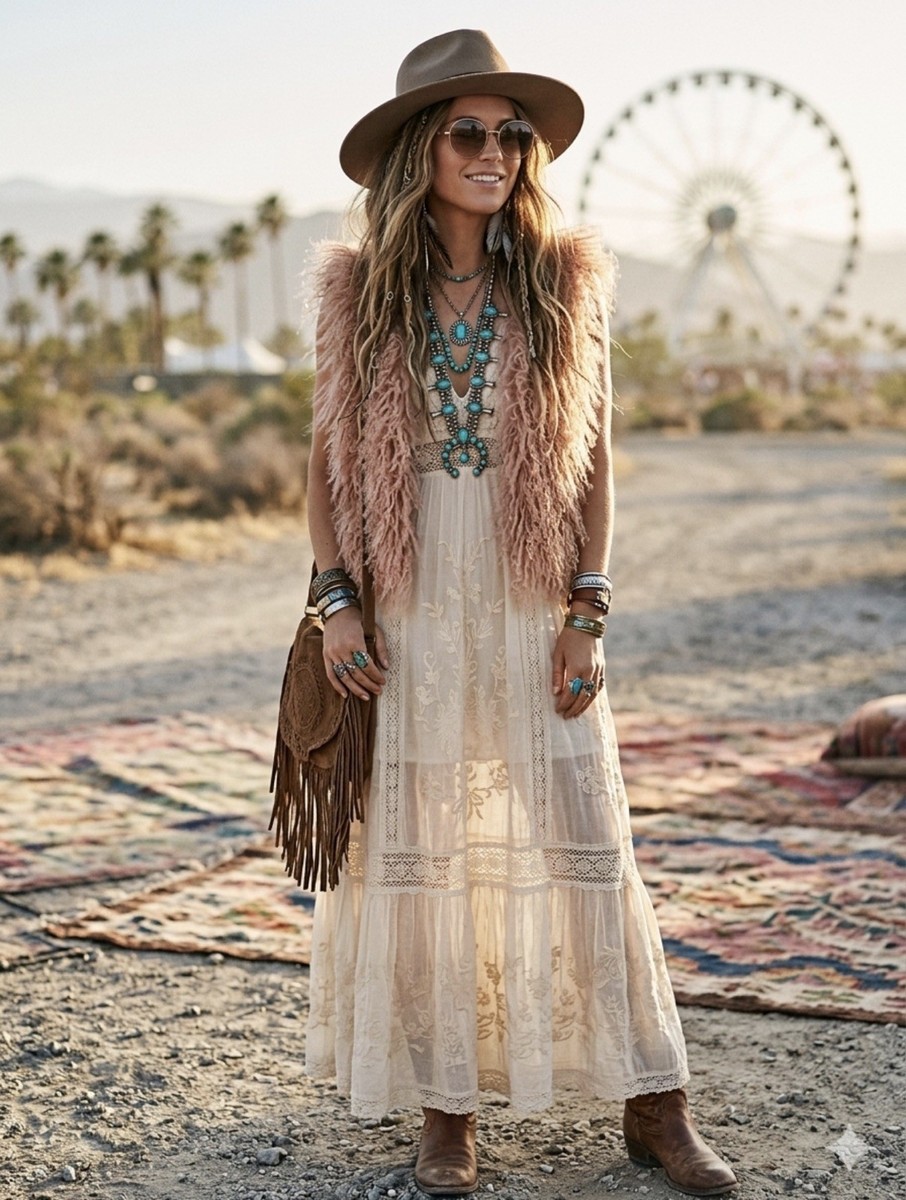 Y2K 2000's Bebe Genuine Mongolian Lamb Fur Vest In Blush Size