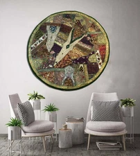 60" STUNNING DÉCOR BEADED GIFT FOR HIM SARI MOTI WALL HANGING ROUND TAPESTRY