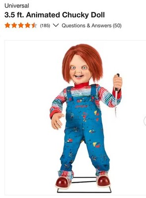 3.5' Chucky Animated Killer Doll Animatronic Child's Play Halloween New