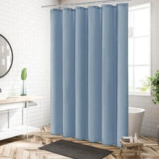 Fabric Shower Curtain Liner, Hotel Quality Waterproof 72 x 72 inch Classic Blue