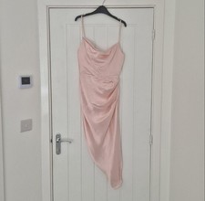 House Of CB Pink Reva Satin Dress - Size Small