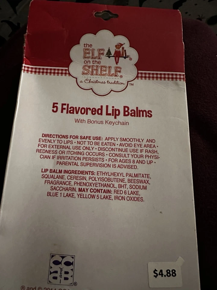 ELF ON THE SHELF 5 BÁLSAMOS LABIALES SABORIZADOS LLAVERO EXTRA Set de Regalo Foto 4 de 4
