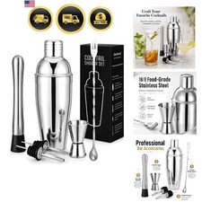 Juego de cocteleras 6 piezas de acero inoxidable kit de barman herramientas de barra de mixología