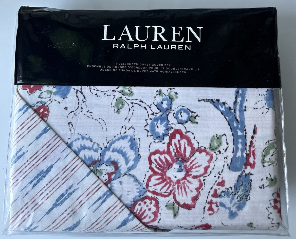 Ralph Lauren Lucie Floral 3p Full/ Queen Duvet Shams Set for sale