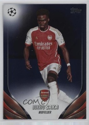 2023-24 Topps UEFA Club Competitions Navy Blue Foil 57/250 Bukayo Saka #148 n0c