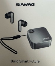 SiAWAG Bluetooth Headphones 5.4 Wireless Earbuds 2-in-1 Case and Phone Stand