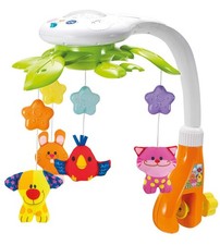 KiddoLab Baby Crib Mobile with Relaxing Music. Includes Ceiling Light Project...