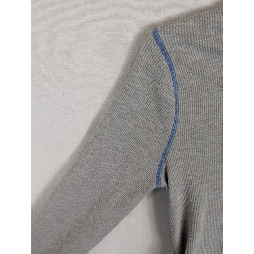 Free People Thermal Style Zip Cuff Shirt Gray Women's Size Large - Picture 5 of 13