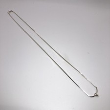 Solid 925 Sterling Silver Square Cut Snake Italian Chain Necklace 24   9g