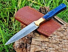 CUSTOM HAND MADE FORGED DAMASCUS STEEL THROWING BOOT KNIFE 677
