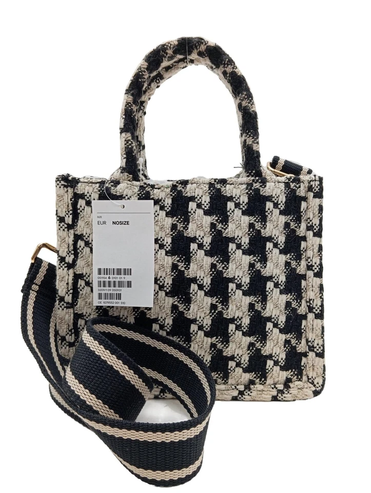 H&M Sac bandoulière Petit Dames Sac blanc cassé-noir style décontracté - Photo 2/4