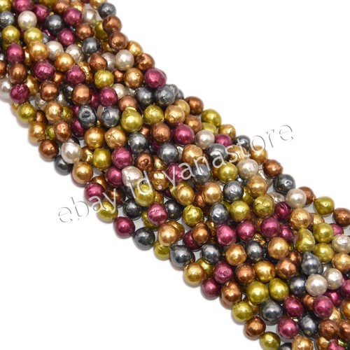 Seltene 9-10mm Natürlich Mehrfarbig Südsee Barock Edison Perle Lose Perlen 15'' - Bild 7 von 7