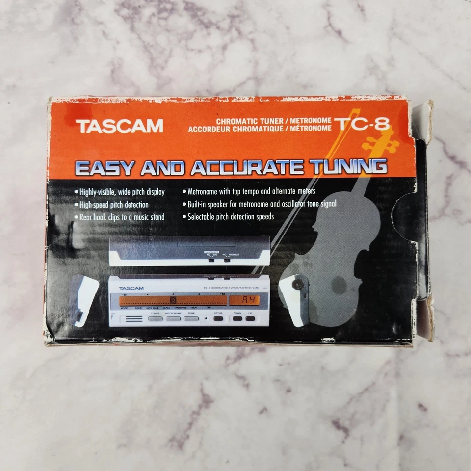 Sintonizador y metrónomo cromático blanco Tascam TC-8 PROBADO Foto 3 de 4