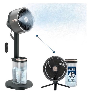 Shark Flexbreeze Pro Mist Fan-Indoor/Outdoor,Charcoal Grey, FA302 (2025 Release)