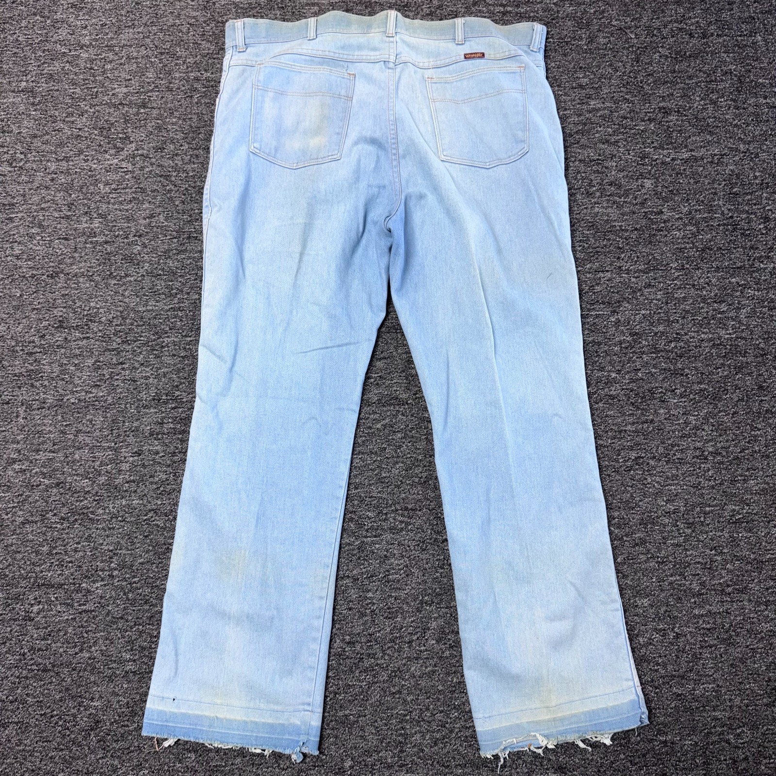 Vintage 70s 80s WRANGLER B5498LS Denim Straight Leg Jeans Sz 42x31 Blue