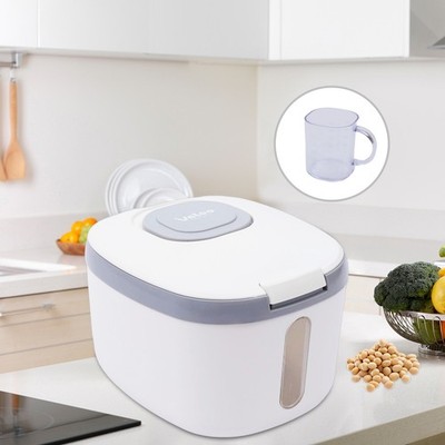 5kg luftdichter Vorratsbehälter für Reis große Mehlbox Reisspender mit Tasse