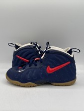 Nike Air Foamposite Pro Blue Void University Red PS - 843755-405 Size 2.5Y