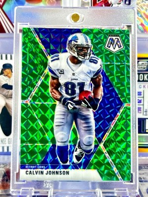 2020 Panini Calvin Johnson - Green Prizm - Detroit Lions