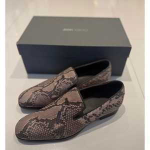 Jimmy Choo Foxley Python/Satin Men\'s Loafers Size 42.5 Jimmy Choo Size 42.5 Tan Python Leather Slip On Loafers  main image 4