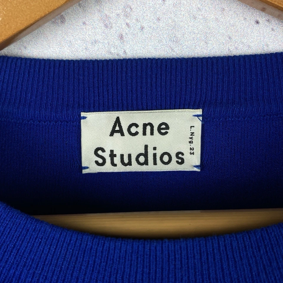 Suéter Vintage Acne Studios Para Mujer Lujo Y2K Manga Larga Italia Azul Talla XS Foto 4 de 4